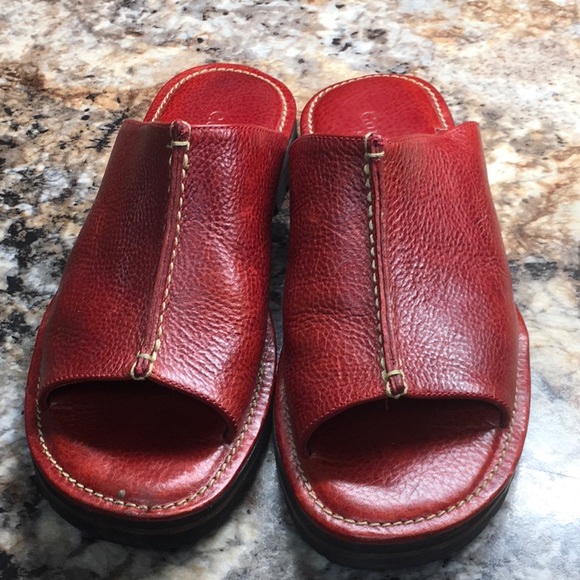 Cole Haan Shoes - Cole Haan Country Red Leather Comfort Slip-On 7 B